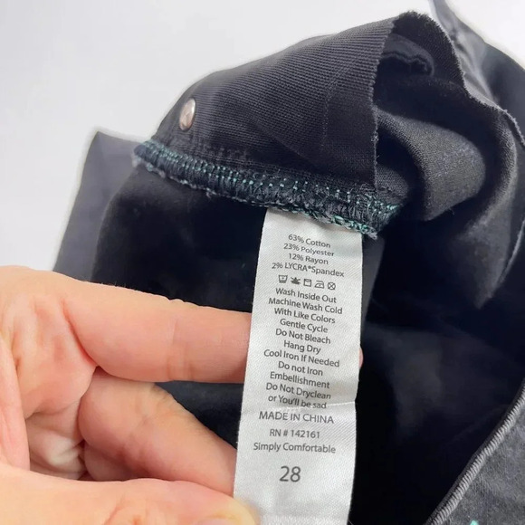 Lularoe Denim Distressed Bermuda Shorts - Picture 4 of 9